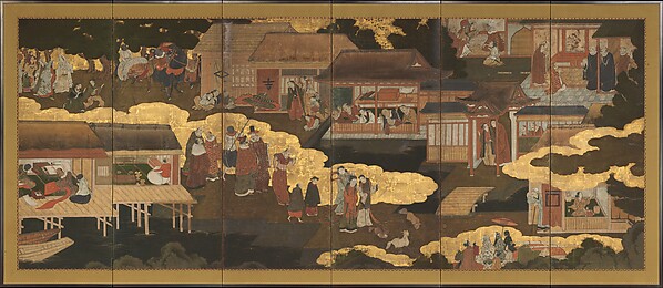 Arrival of the Europeans, right-hand folding screen, Kanō school