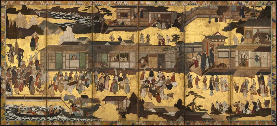 Arrival of the Southern Barbarians, right-hand screen